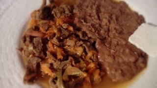 RECETA GUISADO CON CARNE DE MILANESA [upl. by Jone290]