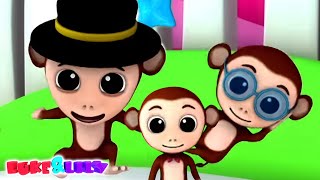 Cinq Petits Singes  Plus Comptines Apprentissage pour Enfants [upl. by Jordain922]