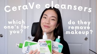 Comparing CeraVe cleansers hydrating foaming creamtofoam [upl. by Hcone]