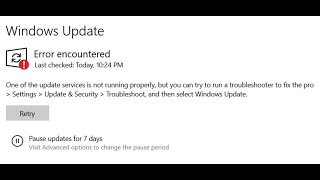 Fix Windows 10 Update Error One Of The Update Services Is Not Running Properly [upl. by Emeline605]