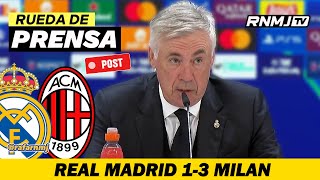 Rueda de prensa ANCELOTTI post CHAMPIONS Real Madrid 13 Milan 05112024 [upl. by Tully]