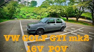 VW Golf mk2 GTI 16V POV Drive Mountain road [upl. by Aniral]