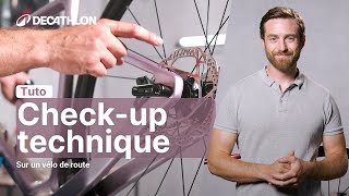 TUTO  Les 6 étapes du Contrôle Technique d’un vélo route 🚴 I Decathlon [upl. by Aiciruam534]