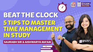 Beat The Clock  5 Tips to Master Time Management in Study  BYJUS  Class 6 7 amp 8 [upl. by Henrik681]