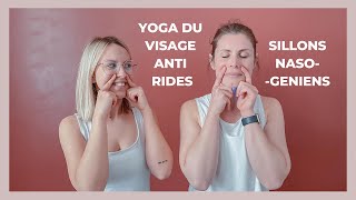 Yoga du visage anti rides  5 exercices magiques pour les sillons nasogéniens [upl. by Heim]