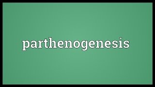 Parthenogenesis Meaning [upl. by Alekat]