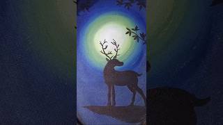 Moonlight Scenery Drawing 😍Acrylic Colour shorts drawing moonlight scenery youtubeshorts [upl. by Tabb]