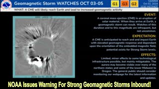 NOAA Issues Warning For Strong Geomagnetic Storms Inbound [upl. by Dominik]