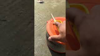 New filter cleaning method 😛 with firecrackers [upl. by Gamal]