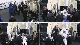 SpaceX capsule carrying three Americans one Russian made it back to Earth [upl. by Aehsa771]