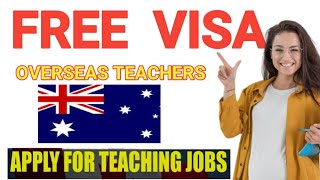 Visa Sponsorship for teachers in Australia urgent Recruitment [upl. by Nananne]