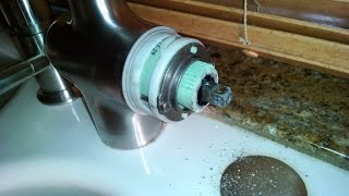 Home repair Grohe WARRANTY NOT HONORED kitchen faucet single handle replace cartridge by froggy [upl. by Airdnaed]