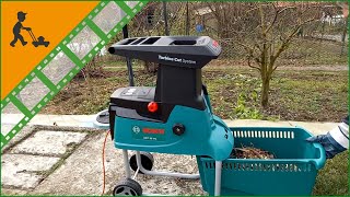 Biotrituratore elettrico BOSCH AXT 25 TC come fare il cippato grazie al sistema a rullo turbinecut [upl. by Alaine576]