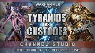 10th Edition Leviathan Tyranids vs Adeptus Custodes Warhammer 40K Battle Report 1750pts [upl. by Sturrock760]