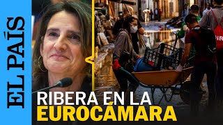 DANA  TERESA RIBERA habla de los afectados por las lluvias en su examen en el Parlamento Europeo [upl. by Aihsenad]