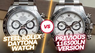 The Definitive Guide To The 2023 Steel Rolex Daytona Watch Vs Previous 116500LN Version [upl. by Acim19]