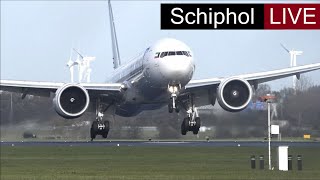 🔴 Airport Live Schiphol airport with ATC KLM 777 Delta Asia trip [upl. by Mills]