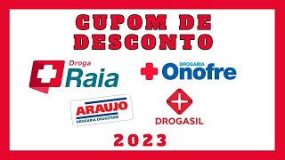 CUPOM DE DESCONTO FARMACIAS DROGASIL DROGA RAIA ARAUJO E ONOFRE  2023 [upl. by Lanor]