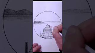 scenery drawing  nisarg chitra drawing viralvideo [upl. by Madra981]