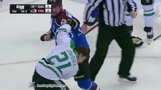 Antoine Roussel vs Cody McLeod Nov 29 2014 [upl. by Ahsinam]