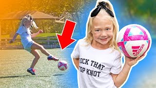 Everleigh’s First Ever Soccer Practice SO CUTE [upl. by Hawker96]