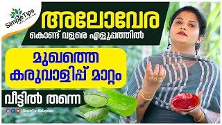 Aloe vera For Face  SimpleTips Malayalam [upl. by Lepp6]