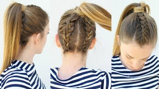 Upside Down Double Braided Ponytail  Ponytail Hairstyles  Braidsandstyles12 [upl. by Hammer247]