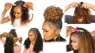 5 Quick And Easy Hairstyle Using Braid Extension [upl. by Eikcir]