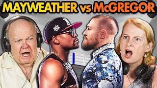 Elders React to Mayweather Vs McGregor Money Fight [upl. by Penny]