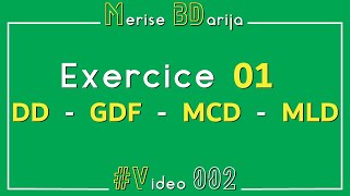 Merise BDarija 002  Exercice 1  DD  GDF  MCD  MLD  Schéma relationnel [upl. by Harding128]