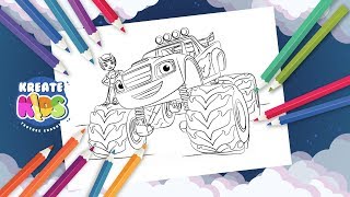 BLAZE  Disegni da Colorare  Coloring Book [upl. by Datnow]