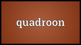 Quadroon Meaning [upl. by Haya]