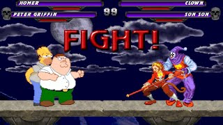 Homer Simpson\Peter Griffin vs Clown\Son Son MKP ANNIHILATION [upl. by Enialehs]