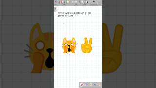 write 225 as a product of prime factors 🔥 maths number mathshorts [upl. by Paradies]