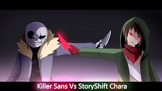 KillerSans vs StoryShiftChara Animation [upl. by Lordan729]