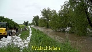 HOCHWASSER der GERA in WALSCHLEBEN bei Erfurt am 1 Juni 2013 [upl. by Bronny]