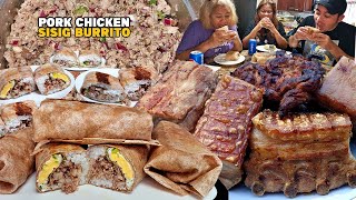 PORK CHICKEN SISIG BURRITO Famous Sisig Recipe [upl. by Kyriako692]