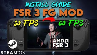 Install Guide for FSR 3 FG Mod Hogwarts Legacy Steam Deck SteamOS steamdeck fsr3 [upl. by Bucella]