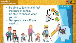 UNCRC Article 23 children with a disability [upl. by Nyleuqcaj]