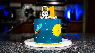 Making a Cute Astronaut Universe Cake  Time Lapse [upl. by Axela]