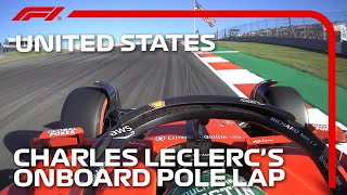 Charles Leclercs Pole Lap  2023 United States Grand Prix  Pirelli [upl. by Einnej]