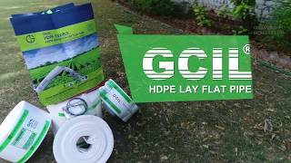 GCIL HDPE LAY FLAT TUBEHDPE FLEXIBLE FARM IRRIGATION PIPEHDPE LAPETA PIPES [upl. by Ylas151]