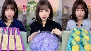 SOLO QIQI MUKBANG ICE  ASMR ICE EATING  ASMR MUKBANG ICE EATING SOUNDS FROM THE FROZEN WATER [upl. by Odlabu152]