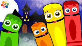 Halloween Songs for Kids  Color Crew Special  Spooky Scary Songs by BabyFirst TV [upl. by Urbani]