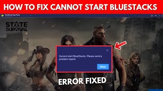 Bluestacks Cannot Start Problem Fix  Msi App Player Cannot Start Please Send a Problem Report [upl. by Nordine]