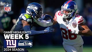 New York Giants vs Seattle Seahawks Game Highlights  NFL 2024 Season Week 5 [upl. by Ursula]