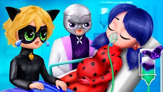 Miraculous Ladybug Hawk Moths Tricks  32 LOL OMG DIYs [upl. by Rabkin]