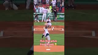 Gronk Throwing The First Pitch 🤣💀 shorts [upl. by Zwart]