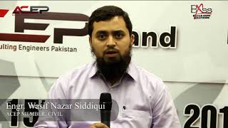 Engr Wasif Nazar Siddiqui  ACEP Member CIVIL [upl. by Onailerua]