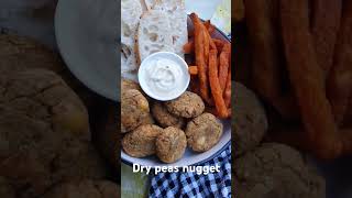 Dry peas nuggets vegan nuggets peasrecipes brunchrecipe proteinrichfood beans [upl. by Lletniuq]